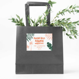 Deck die Palmen Weihnachten tropischen modern Rechteckiger Aufkleber