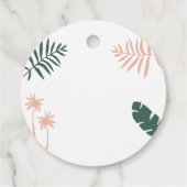 Deck die Palmen Weihnachten tropisches modernes Fo Geschenkanhänger (Rückseite)
