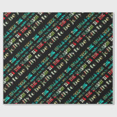 Deck Die Säle Festivals farbenfroh Groovy Moderne Geschenkpapier (Flach)