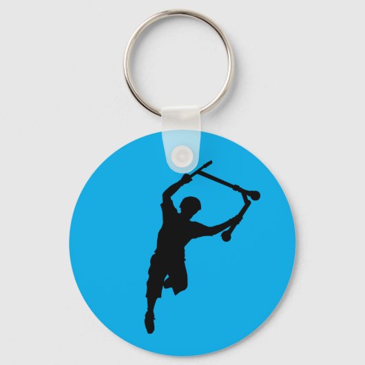 Deck Grabbing Champion Stunt Scooter Rider Schlüsselanhänger (Rückseite)