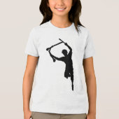 Deck Grabbing Champion Stunt Scooter Rider Tri-Blend Shirt (Vorderseite)