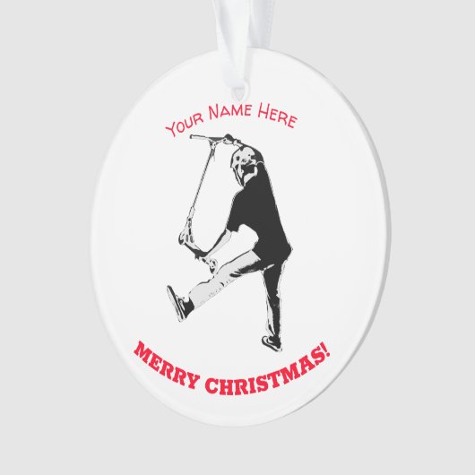 Deck Grabbing - Stunt Scooter Trick Ornament (Vorderseite)