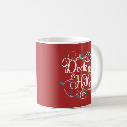 Deck Hallen Weihnachten Kaffeetasse (VorderseiteRechts)