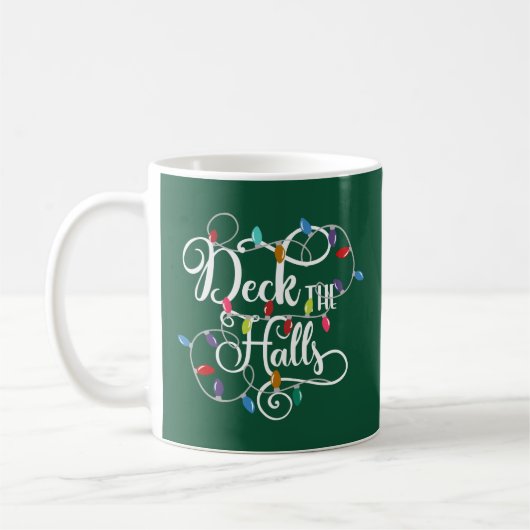 Deck Hallen Weihnachten Kaffeetasse (Links)