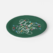 Deck Hallen Weihnachten Pappteller (Schrägansicht)