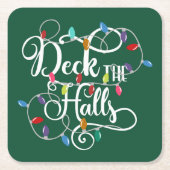 Deck Hallen Weihnachten Rechteckiger Pappuntersetzer (Vorderseite)