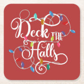 Deck Hallen Weihnachten Rechteckiger Pappuntersetzer (Vorderseite)