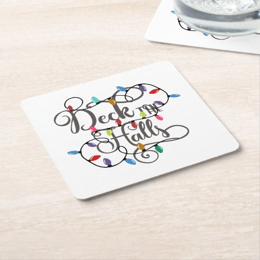 Deck Hallen Weihnachten Rechteckiger Pappuntersetzer (angewinkelt)