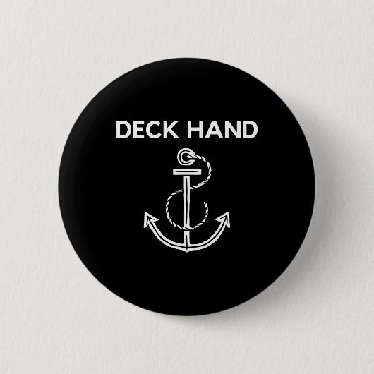Deck Hand Boots- und Segel-T-Shirt Button (Vorderseite)