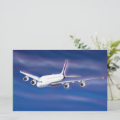 Deck Jet Airliner Briefpapier (Stehend Vorderseite)