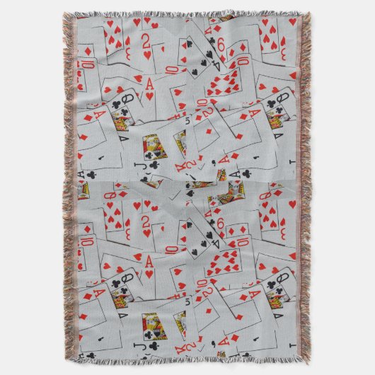 Deck_Of_Cards,_Woven_Throw_Blanket. Decke (Vorderseite Vertikal)
