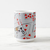 Deck Of Scattered Playing Cards Pattern, Kaffeetasse (Mittel)