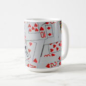 Deck Of Scattered Playing Cards Pattern, Kaffeetasse (VorderseiteRechts)