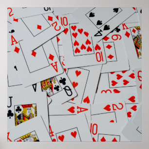 Deck Of Scattered Poker Cards,   Poster