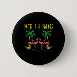 Deck Palms Flamingo Spaß Weihnachten Weihnachten F Button