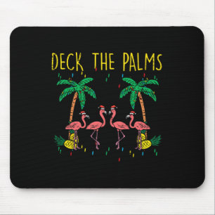Deck Palms Flamingo Spaß Weihnachten Weihnachten F Mousepad