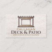 Deck & Patio-Baufirma Rustikales Holz Visitenkarte (Vorderseite)