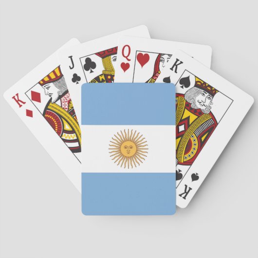 Deck Playing Cards with Flag of Argentina Spielkarten (Rückseite)