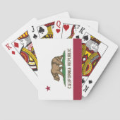 Deck Playing Cards with Flag of California, USA Spielkarten (Rückseite)