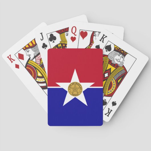 Deck Playing Cards with Flag of Dallas, USA Spielkarten (Rückseite)