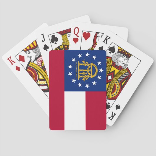 Deck Playing Cards with Flag of Georgia Spielkarten (Rückseite)