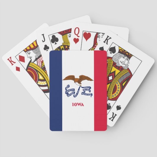 Deck Playing Cards with Flag of Iowa, USA Spielkarten (Rückseite)