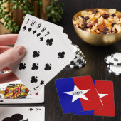 Deck Playing Cards with Flag of San Antonio, USA Spielkarten (In Situ)