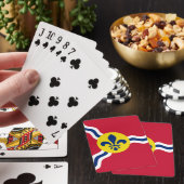 Deck Playing Cards with Flag of St. Louis, USA Spielkarten (In Situ)