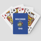 Deck Playing Cards with Flag of Wisconsin, USA Spielkarten (Rückseite)