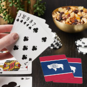 Deck Playing Cards with Flag of Wyoming, USA Spielkarten (In Situ)
