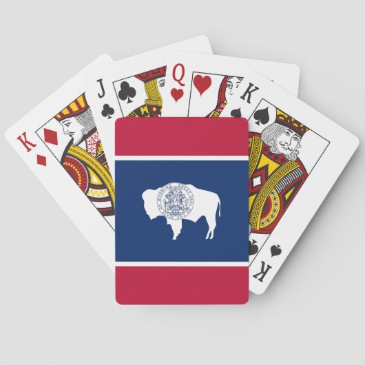 Deck Playing Cards with Flag of Wyoming, USA Spielkarten (Rückseite)