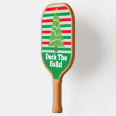 Deck The Balls Funny Christmas Tree Games Pickleball Schläger (Links)