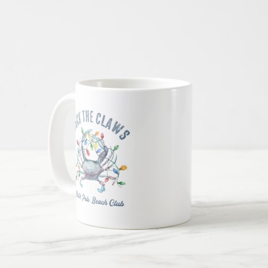 Deck the Claws Coastal Christmas Crab Kaffeetasse (Vorderseite Links)