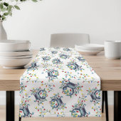 Deck the Claws Coastal Crab Christmas Lights Kurzer Tischläufer