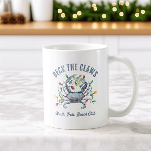 Deck the Claws Coastal Weihnachtskrebs Kaffeetasse