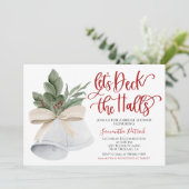 Deck the Halls Bridal Dusche Einladung (Stehend Vorderseite)