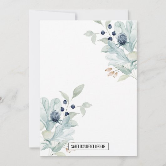 Deck the Halls Bridal Einladung (Rückseite)