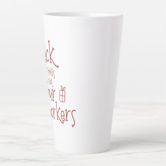 Deck the Halls Büro Humor Milchtasse (Vorderseite)