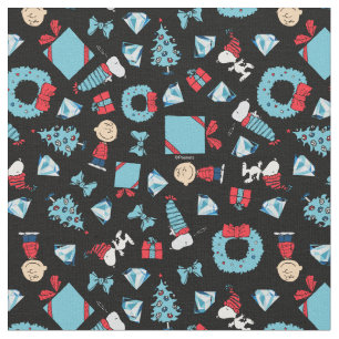 Deck the Halls! Charlie Brown und Snoopy Diamant C Stoff