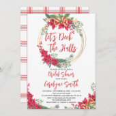 Deck the Halls Christmas Bridal Dusche Einladung (Vorne/Hinten)