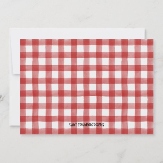 Deck the Halls Christmas Bridal Dusche Einladung (Rückseite)