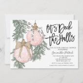 Deck the Halls Christmas Bridal Dusche Einladung (Vorderseite)