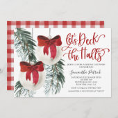 Deck the Halls Christmas Bridal Dusche Einladung (Vorne/Hinten)