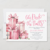 Deck the Halls Christmas Bridal Dusche Einladung (Vorderseite)