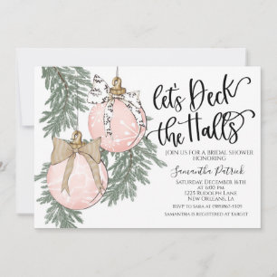 Deck the Halls Christmas Bridal Dusche Einladung