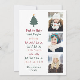 Deck The Halls Christmas Holiday Card Feiertagskarte