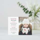 Deck The Halls Christmas Holiday   Postkarte (Stehend Vorderseite)