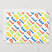 Deck the Halls Christmas Pickleball Kindergeburtst Dankeskarte (Rückseite)