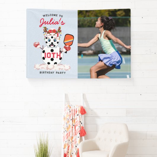 Deck the Halls Christmas Pickleball Tournament Banner (InSitu)