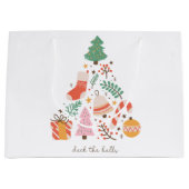 Deck the Halls Christmas Tree Große Geschenktüte (Vorderseite)